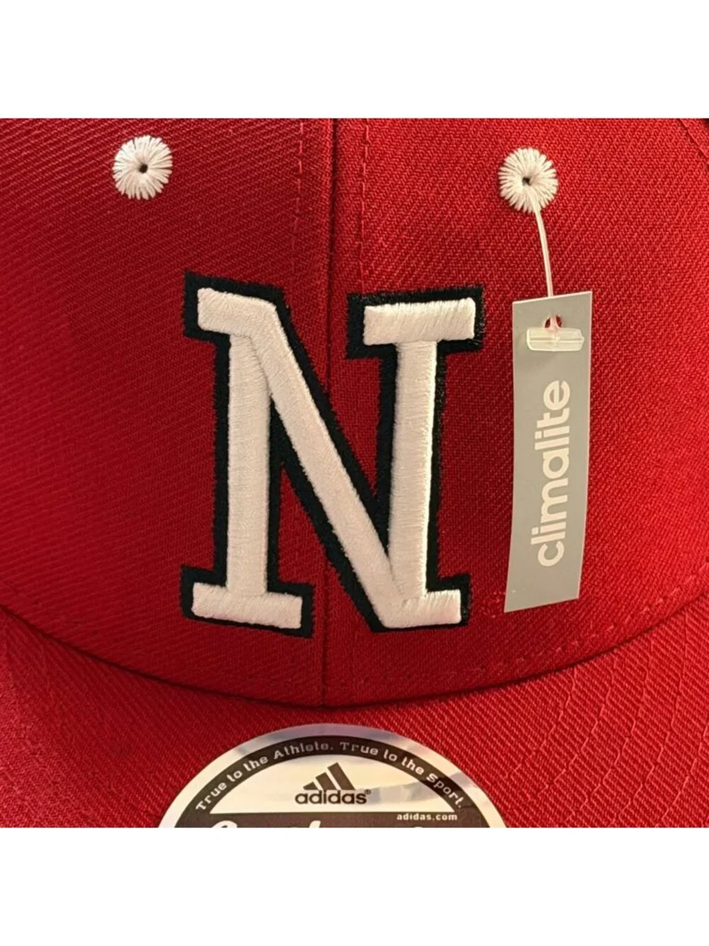 University of Nebraska Adidas Fitted Hat 6 7/8 Baseball NCAA